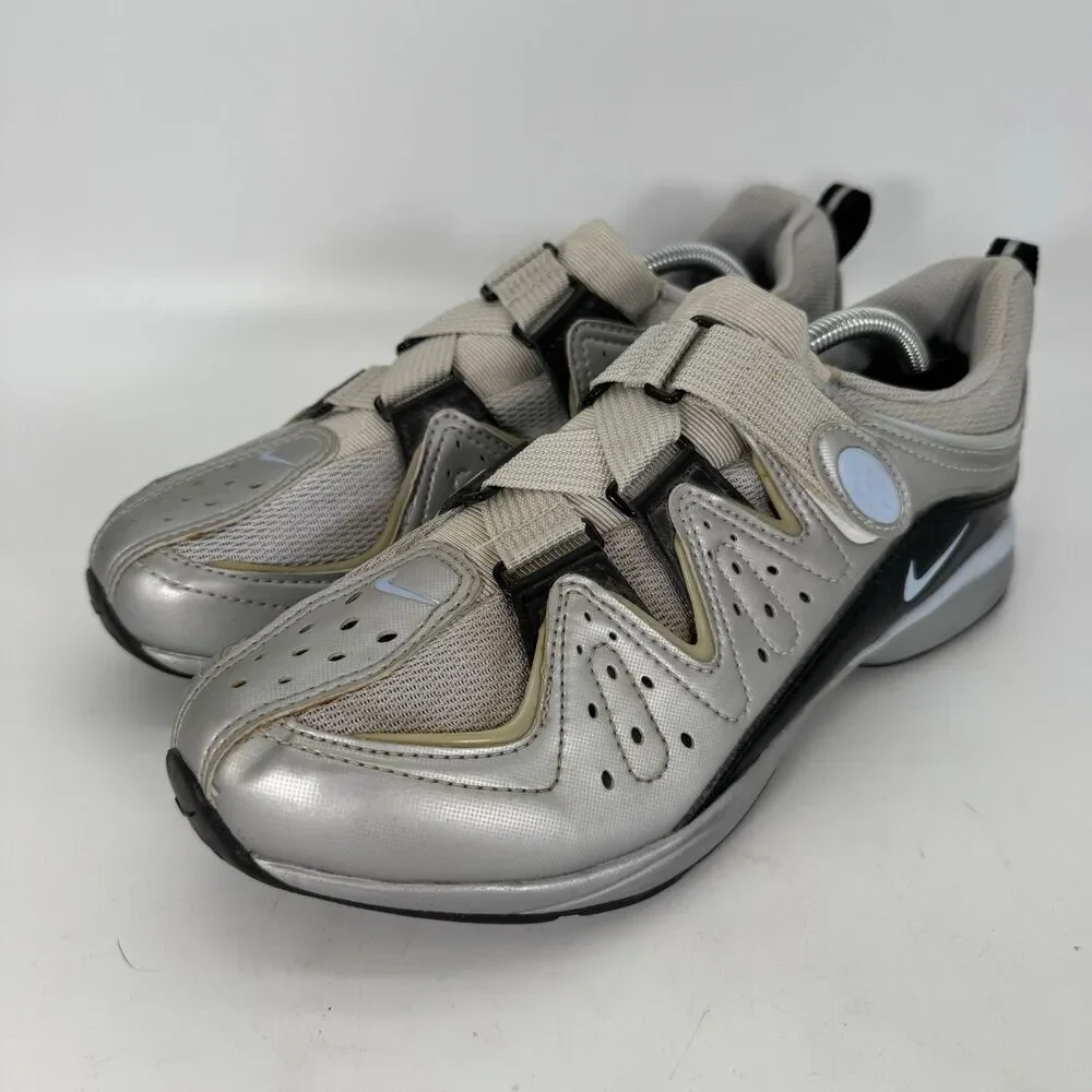 Nike Spin Trainer Plus Indoor Cycling Shoes 278700 Women's 9.5 Chrome Ice Blue